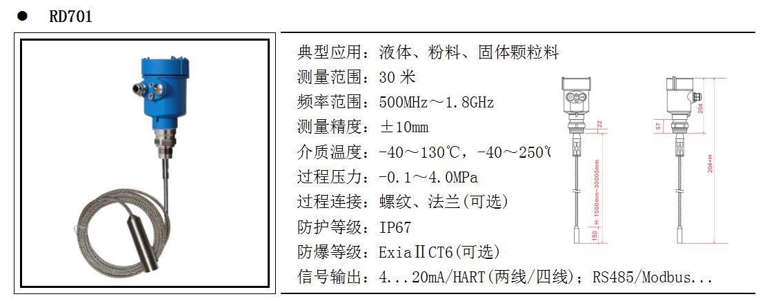 1.8G導(dǎo)波雷達(dá)物位計(jì)